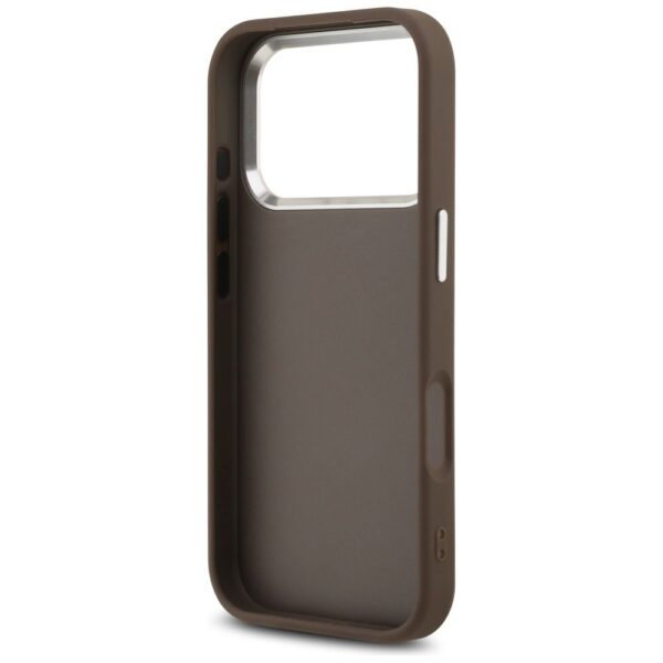 35d6eeb2b63ffcb4a5d29fd2219da308 GUESS case for IPHONE 17 Pro GUHCP17LP4G4SMCW (4G PU Leather Case with Big 4G and Classic Logo and Silver Metal Camera Frame) brown