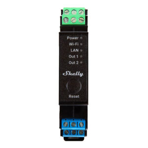 2-kanałowy przekaźnik na szynę DIN z pomiarem mocy Shelly Pro 2PM WiFi/LAN