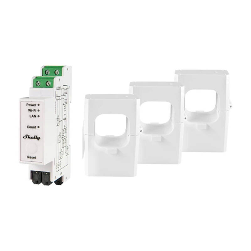 2-kierunkowy miernik zużycia energii elektrycznej Shelly PRO 3EM 400A WiFi/Bluetooth