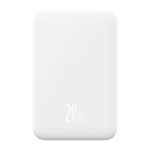 Magnetyczny mini powerbank Baseus 5000mAh, USB-C 20W (biały)