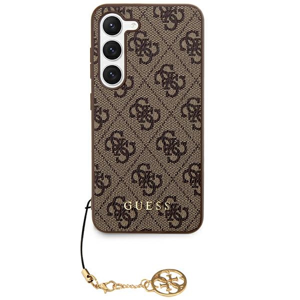 Guess case for Samsung Galaxy S24 Ultra S928 GUHCS24LGF4GBR brown hardcase 4G Charms Collection