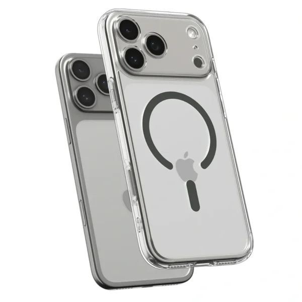37505e7bd32fdd9ad002c0230ee5efcb SPIGEN case ULTRA HYBRID MAG compatible with MagSafe for IPHONE 17 Pro clear graphite