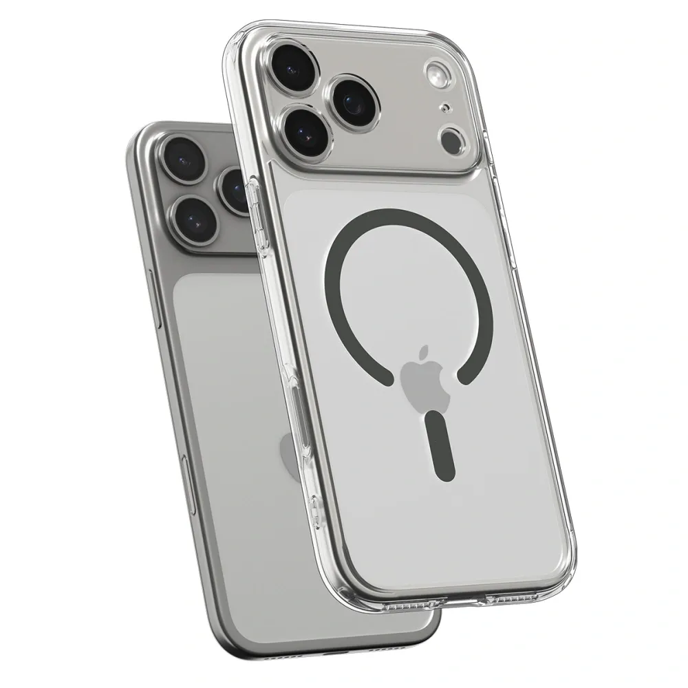 37505e7bd32fdd9ad002c0230ee5efcb SPIGEN case ULTRA HYBRID MAG compatible with MagSafe for IPHONE 17 Pro clear graphite