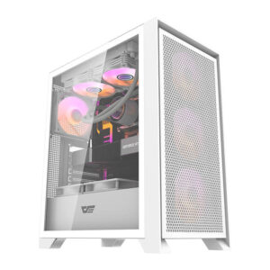 Obudowa komputerowa Darkflash DRX70 MESH (biała) + 4 wentylatory RGB