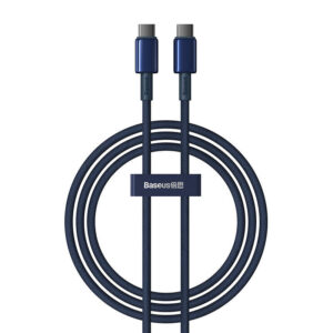 Kabel USB-C do USB-C Baseus Tungsten Gold, 100W, 1m (niebieski)