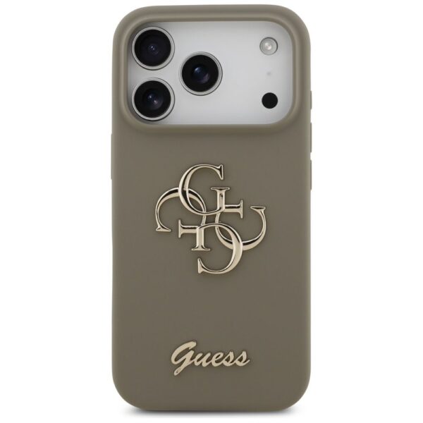 GUESS case for IPHONE 17 Pro Max GUHCP17XSC4GSMW (Silicone W/ Big 4G Script) brown