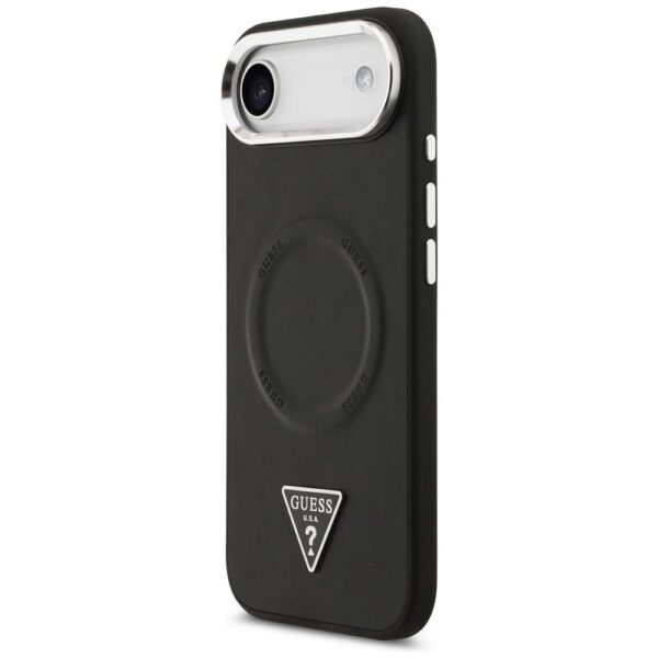 GUESS case for IPHONE 17 Air compatible with MagSafe GUHMP17MPSDTSCMK (PU W/ Triangle Logo) black