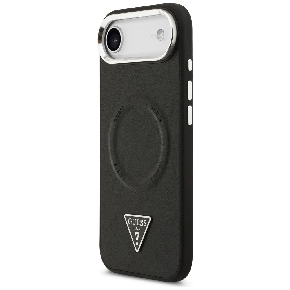 389b63f31586e9294953c2866023cafc GUESS case for IPHONE 17 Air compatible with MagSafe GUHMP17MPSDTSCMK (PU W/ Triangle Logo) black