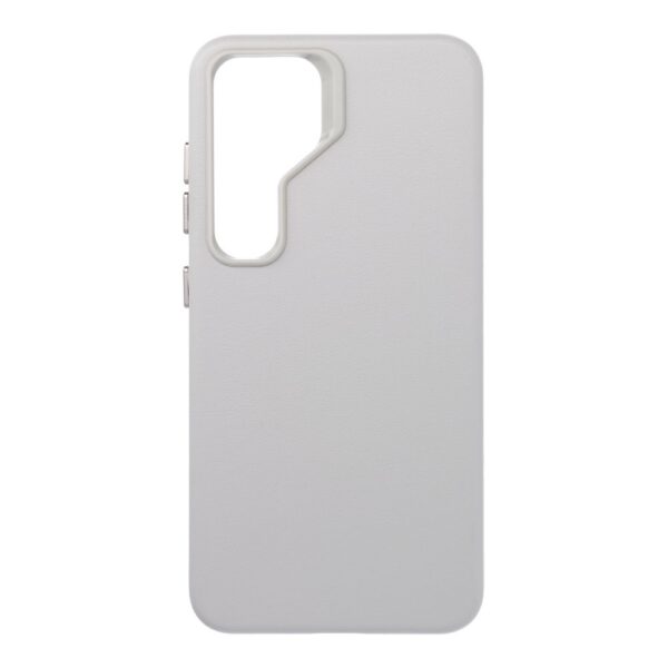 LEATHER MAG COVER case for SAMSUNG S25 grey