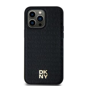 DKNY case for Samsung Galaxy S24 DKHMS24SPSHRPSK black HC Magsafe pu repeat pattern w stack logo
