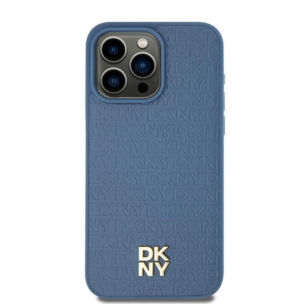DKNY case for iPhone 15 6,1" DKHMP15SPSHRPSB blue HC Magsafe pu repeat pattern w stack logo