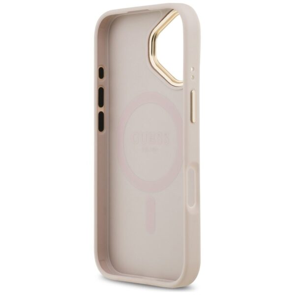 3958e047e49e7f899082ee1a36526e1e GUESS case for IPHONE 17 compatible with MagSafe GUHMP17SPSAMSECP (PU W/ Peony Hot Stamp) pink