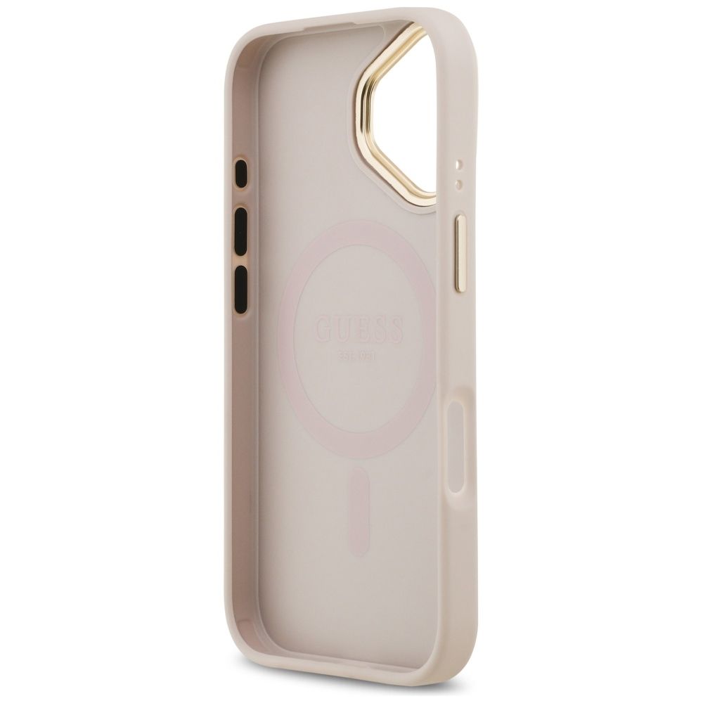 3958e047e49e7f899082ee1a36526e1e GUESS case for IPHONE 17 compatible with MagSafe GUHMP17SPSAMSECP (PU W/ Peony Hot Stamp) pink