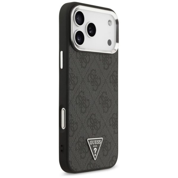 GUESS case for IPHONE 17 Pro Max compatible with MagSafe GUHMP17XP4TSRCMK (PU 4G W/Triangle Logo SL) black
