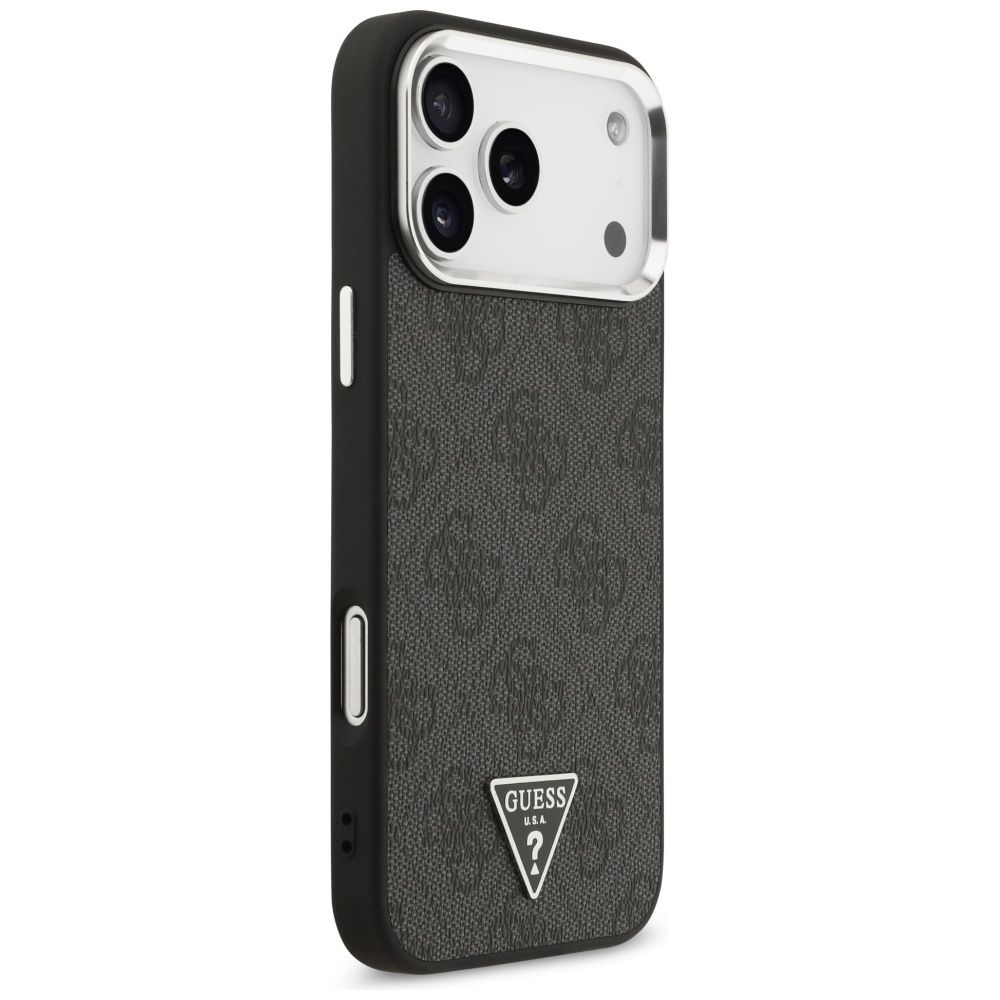 3a846bd1ca22d64c8e69cb54d9e981de GUESS case for IPHONE 17 Pro Max compatible with MagSafe GUHMP17XP4TSRCMK (PU 4G W/Triangle Logo SL) black
