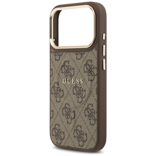 GUESS case for IPHONE 17 Pro compatible with MagSafe GUHMP17LP4MSEGCW (PU 4G W/ Classic) brown