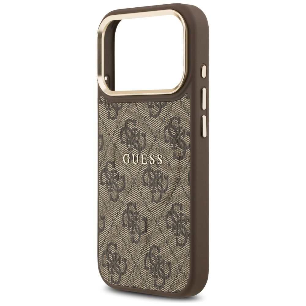 GUESS case for IPHONE 17 Pro compatible with MagSafe GUHMP17LP4MSEGCW (PU 4G W/ Classic) brown