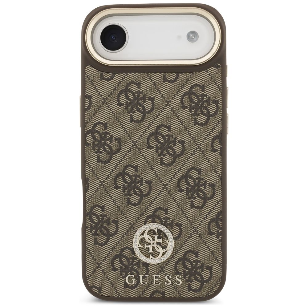3c30948536f18fd8d750592567951e69 GUESS case for IPHONE 17 Air compatible with MagSafe GUHMP17MP4GRMDEW (PU W/ 4G Strass Logo) brown