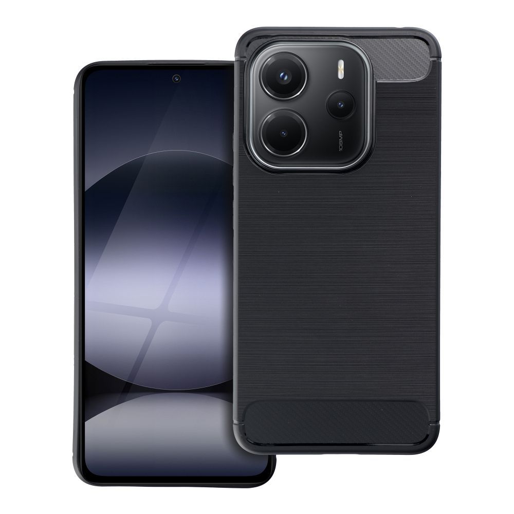 3ce2688cb9d07537e04a84d6cfb580ac CARBON case for XIAOMI Redmi Note 14 4G (GLOBAL - 164,84mm x 78,15mm x 8,16mm) black