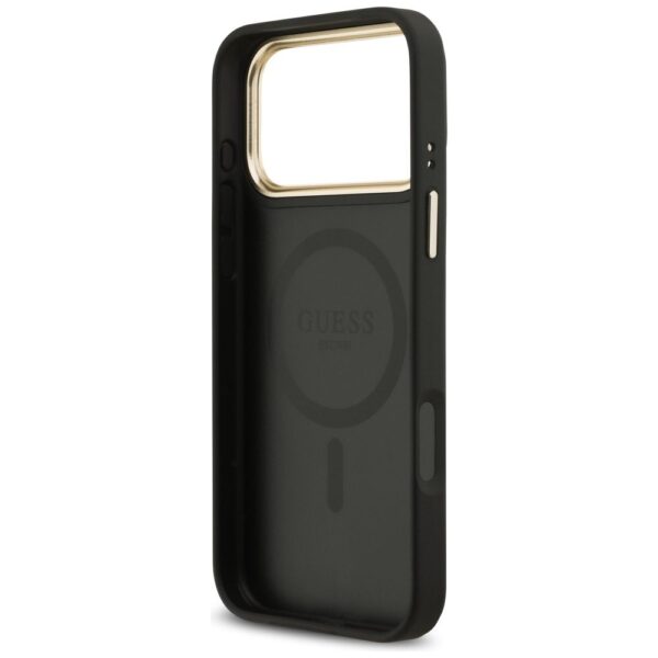 GUESS case for IPHONE 17 Pro Max compatible with MagSafe GUHMP17XP4MSEGCK (PU 4G W/ Classic) black