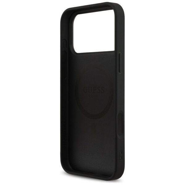GUESS case for IPHONE 17 Pro Max compatible with MagSafe GUHMP17XP4RPSK (4G Printed Stripes) black