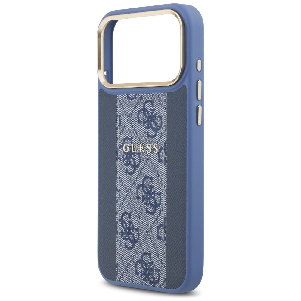 3ec78381ac25869849ce323ad31d2a3a GUESS case for IPHONE 17 Pro Max compatible with MagSafe GUHMP17XPG4SEMCB (PU W/ 4G Stripe) blue