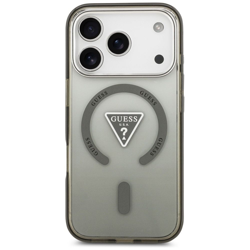 3fa3e7263d5dd4bdc34d9e779b04e568 GUESS case for IPHONE 17 Pro compatible with MagSafe GUHMP17LHGTMLCGA (IML Gradient W/ Triangle Logo) khaki