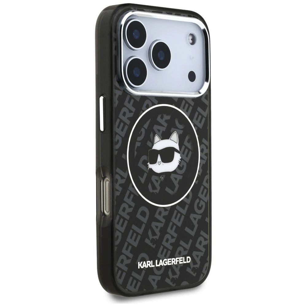 KARL LAGERFELD case for IPHONE 17 Pro Max compatible with MagSafe KLHMP17XHMKBCHOK (IML Choupette Head Logo) black