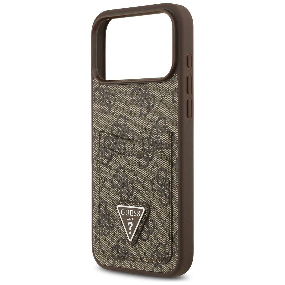 41e7f84662080ac6b17c46a38c3746d2 GUESS case for IPHONE 17 Pro Max GUHCP17XP4TPW (4G Double Card Triangle) gold