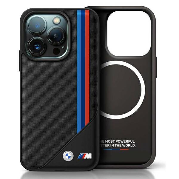 BMW case for iPhone 16 Pro Max 6,9" BMHMP16X23PUTRK Hardcase M Meshed Tricolor Stripes MagSafe black