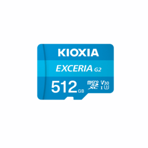 KIOXIA Memory Card 512GB microSD Exceria (gen 2) UHS I U3 V30 with adapter