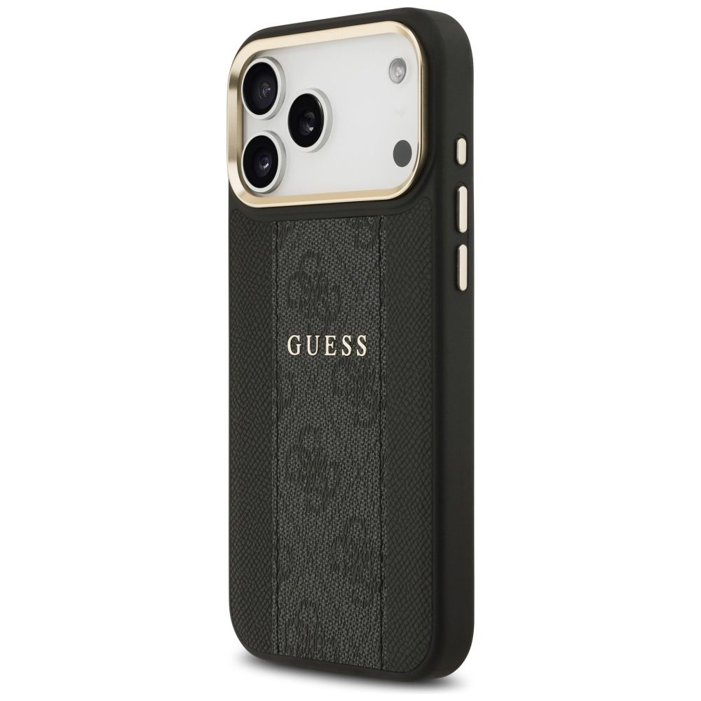 4303682ab59cb7d8714e60f3d174e7a2 GUESS case for IPHONE 17 Pro Max compatible with MagSafe GUHMP17XPG4SEMCK (PU W/ 4G Stripe) black
