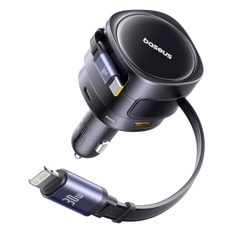 434704_oryg Baseus PD car charger 1x USB-C + USB-A port 90W black