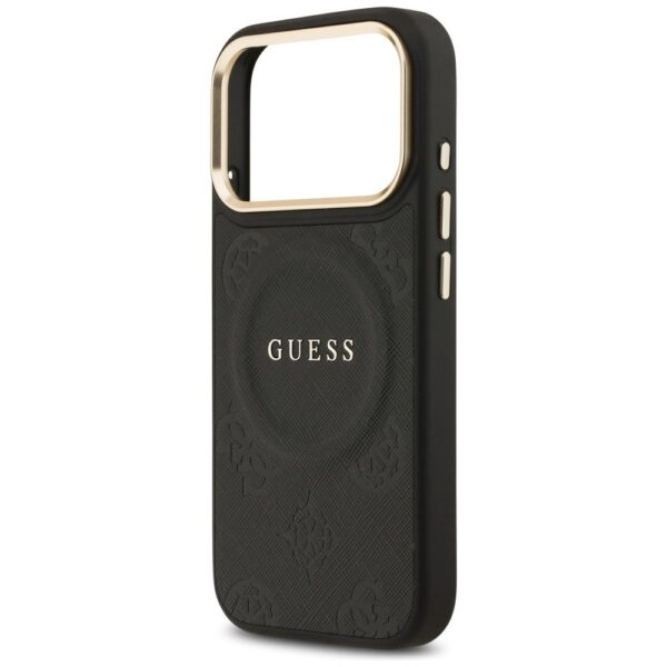434ae4a54a832965dbf68af28bcbb19d GUESS case for IPHONE 17 Pro compatible with MagSafe GUHMP17LPSAMSECK (PU W/ Peony Hot Stamp) black
