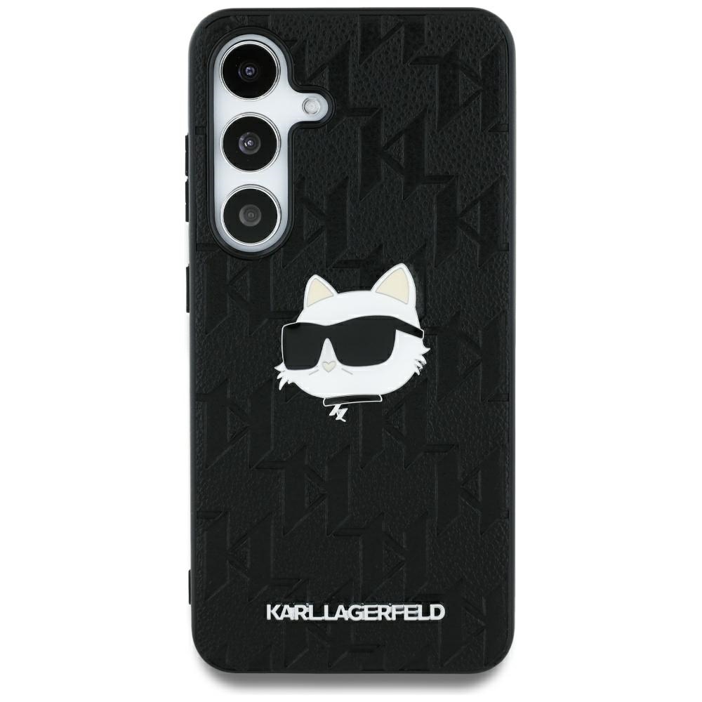 Karl Lagerfeld HC PU Monogram Choupette Head Pin case for Samsung Galaxy S25 Ultra black