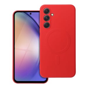 SILICONE MAG COVER case compatible with MagSafe for SAMSUNG A54 red