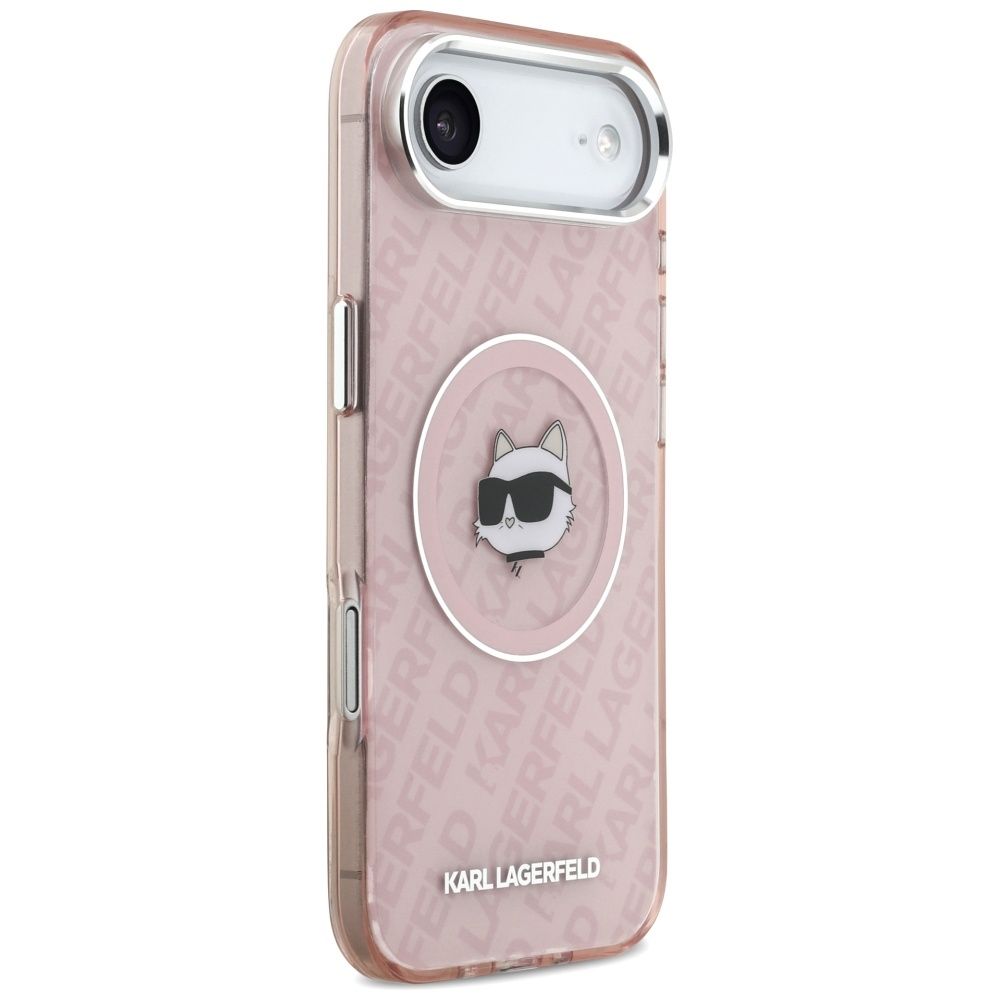 KARL LAGERFELD case for IPHONE 17 Air compatible with MagSafe KLHMP17MHMKBCHOP (IML Choupette Head Logo) pink