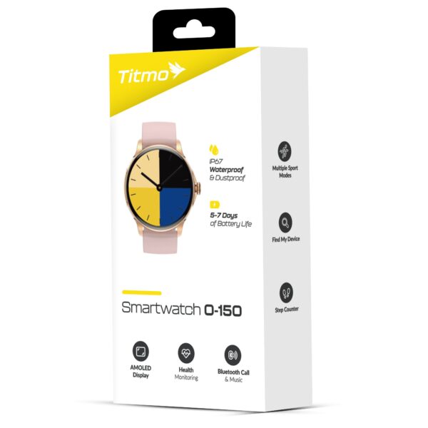 Smartwach TITMO O-150 (AMOLED, bluetooth call) pink