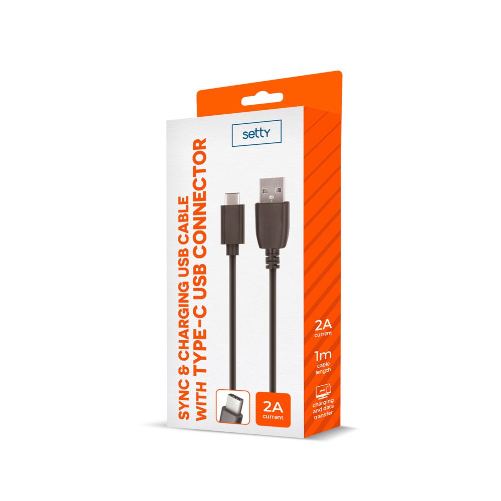 449003_oryg Setty USB cable 1m 2A USB-C black R
