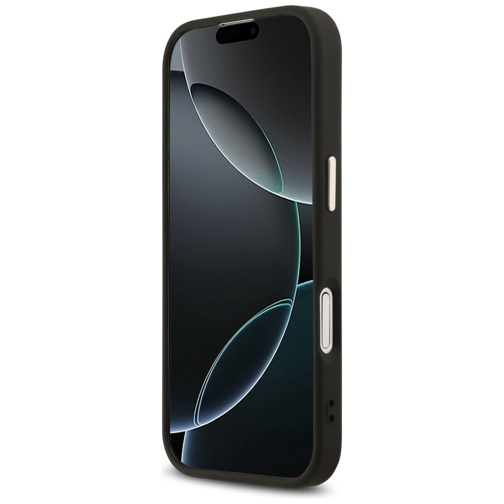 44dc83c918ac8c4ddd8f08035fb0dcea GUESS case for IPHONE 17 compatible with MagSafe GUHMP17SP4GTDGMK (4G PU W/ Triangle Logo) gold black