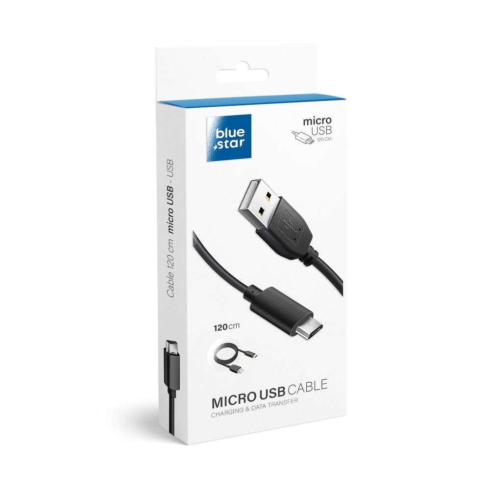 45812f893eada9d4903d0530cd34b21b BLUE STAR LITE cable 3A USB A to Micro USB 1,2 m black