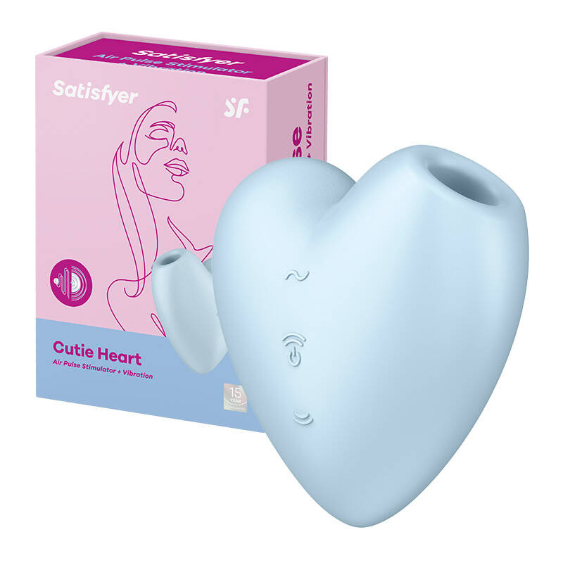 Satisfyer Δονητής/Αναρροφητής Κλειτορίδας Cutie Heart (Γαλάζιο)