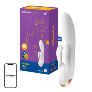 Satisfyer Δονητής Rabbit με Double Flex Connect και App (Λευκό)
