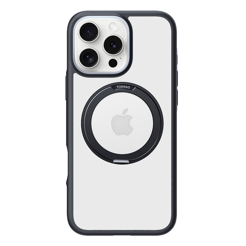 Torras Ostand R Fusion Case for iPhone 16 Pro Max (Black)