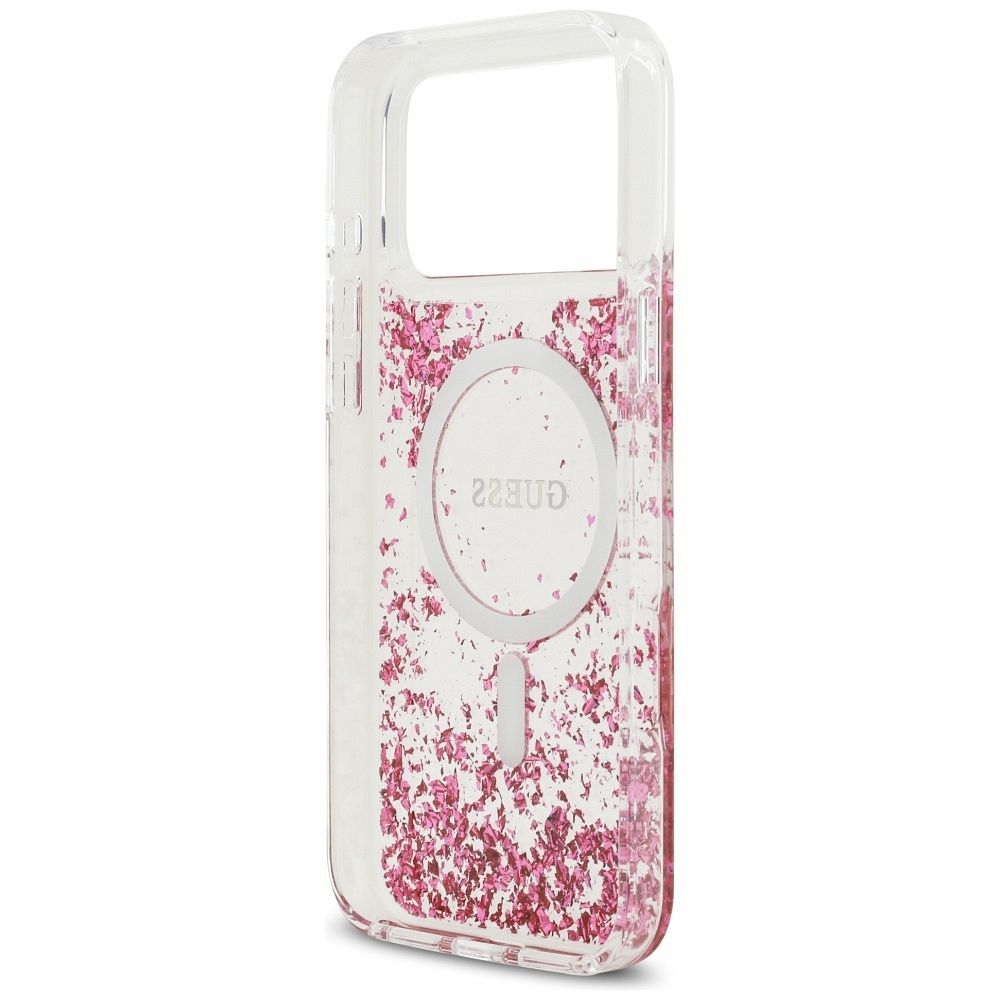 45a46de36721aeb218853247ca563f16 GUESS case for IPHONE 17 Pro Max compatible with MagSafe GUHMP17XRGRGEP (Resin Bottom Glitter) pink