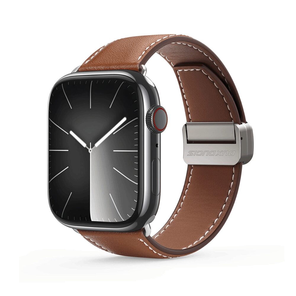 DUX DUCIS strap YA genuine leather for Apple Watch 42 / 44 / 45 / 49 mm brown