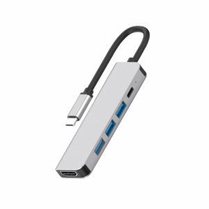 Setty HUB 5in1 HDMI USB-C 3xUSB HUC5W1-18 gray