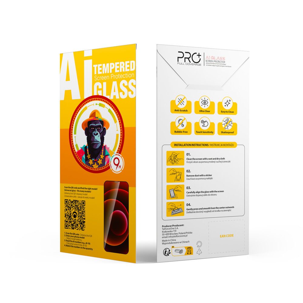 Universal tempered glass 9D OneFit AI-52 6,6"