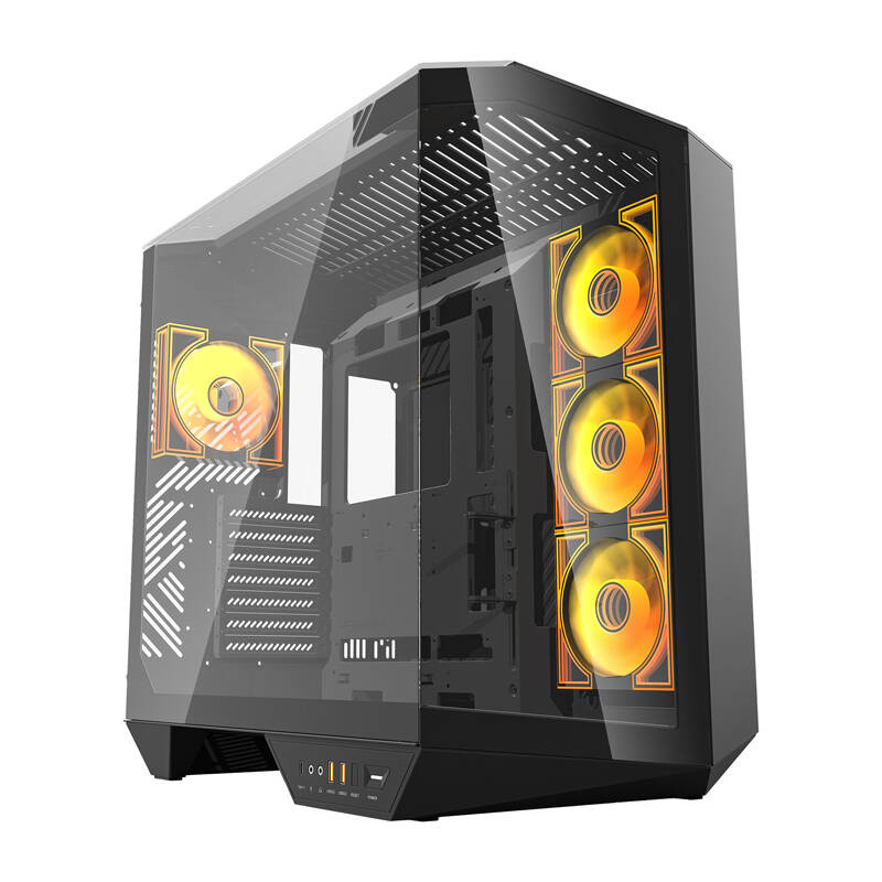 Darkflash DY470 θήκη υπολογιστή (μαύρο) + 4 ανεμιστήρες