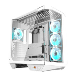 Darkflash DY470 θήκη υπολογιστή (λευκό) + 4 ανεμιστήρες